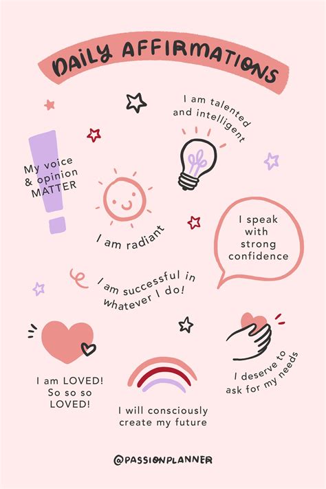 Daily Affirmations And Words Of Encouragement For Self Care Positive
