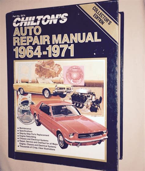 Chiltons Auto Repair Manual 1964 1971 Collectors Edition 5974