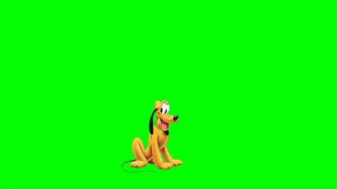 Pluto Of Mickey Mouse In Green Screen Youtube