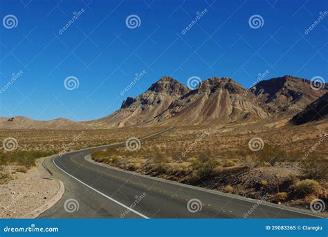 Highway Through Nevada Desert Stock Image Image Of Nevada Rock 29083365