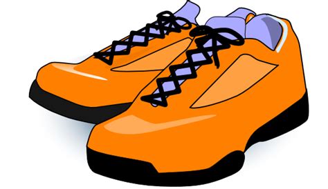 Orange Tennis Shoes Clip Art At Vector Clip Art Wikiclipart