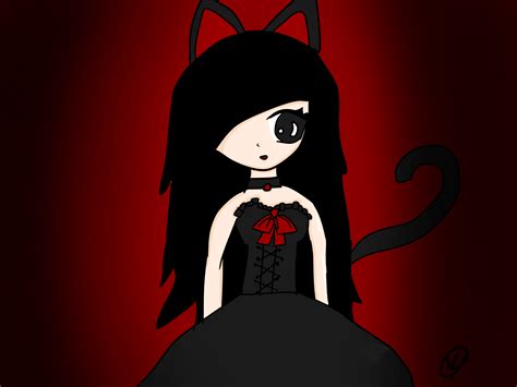 Gothic Cat Girl Speedpaint Ibispaint