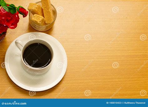 Coffee And Milk Cookies Stock Image Image Of Breakfast 100010423