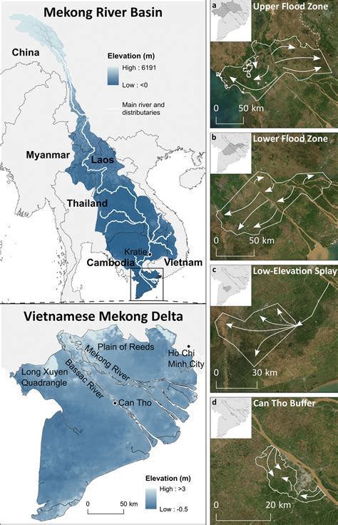 Maps Of Elevation Above Sea Level Of The Mekong River Basin And