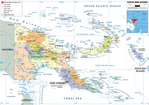 Street or place, city, optional: Papua New Guinea Map (Political) - Worldometer