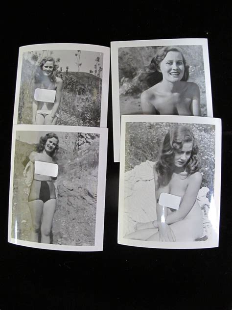 Vintage 50 S NUDE Pin Up Female Undressing In NATURE Set Of 12 B W