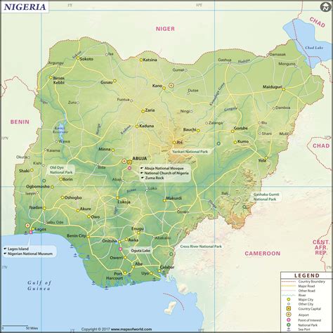 Nigeria Political Wall Map By Maps Of World Mapsales Images And