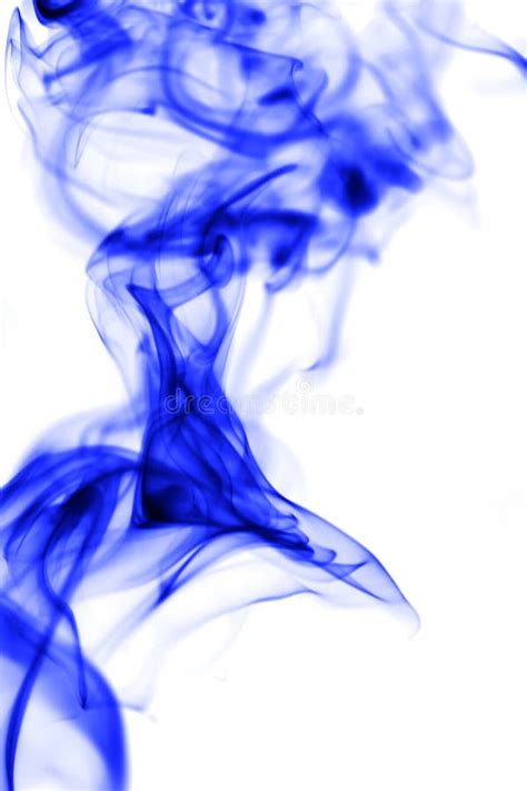 Blue Smoke On White Background Stock Image Image Of Concept