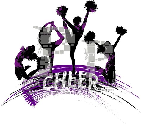 4 Cheerleaders Logo Line Art Eps File Vector And Jpeg Png Etsy Norway