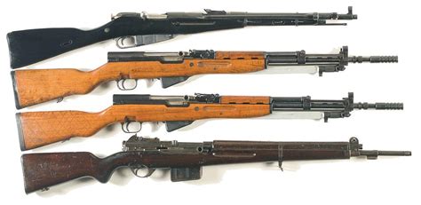 Four Rifles A Russian Model 44 Bolt Action Rifle With
