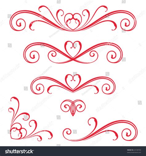 Vectorized Scroll Design Heart Design Stock Vector 23130703 Shutterstock