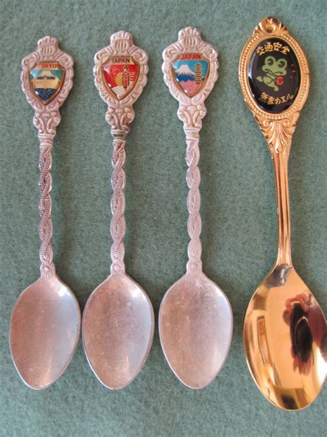 4 Vintage Souvenir Spoons From Japan By Missbellesvintage On Etsy