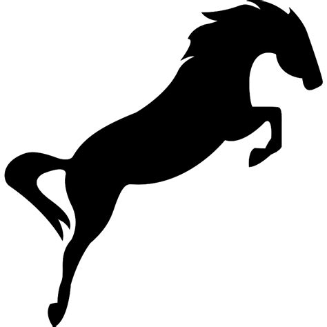 Horse Black Silhouette In Elegant Jump Vector Svg Icon Svg Repo