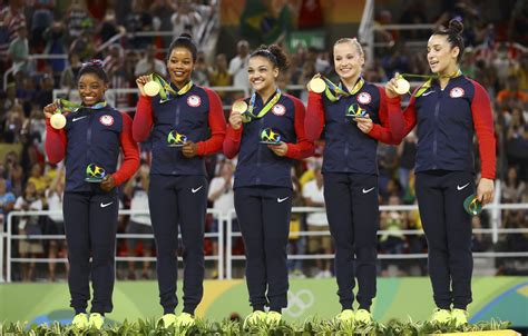 ‘the Final Five Us Women Gymnasts Are Golden Again The Boston Globe
