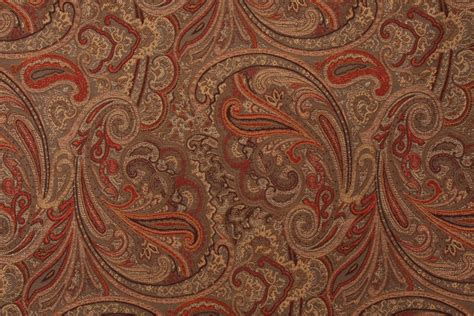 Robert Allen Patna Paisley Tapestry Upholstery Fabric In Spice