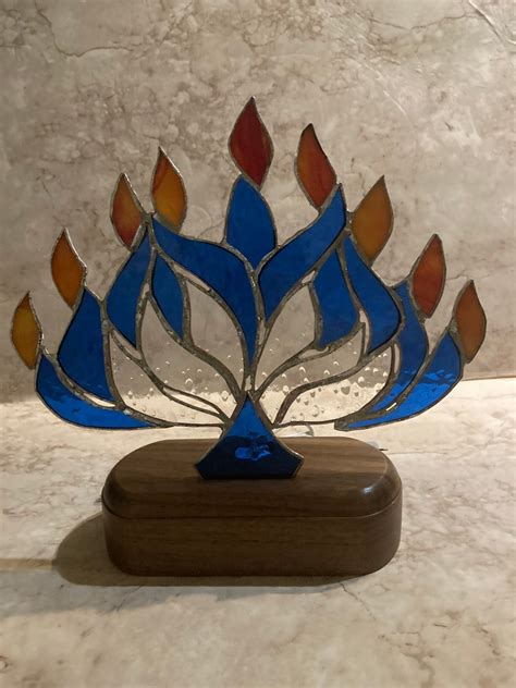 Handmade Stained Glass Accent Lamp Etsy