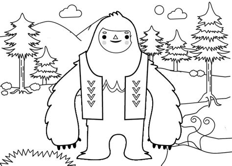 $15.95, hardcover, 36 pages, isbn: Funny yeti abominable snowman coloring page