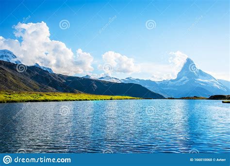 Beautiful Magical Fairytale Landscape With The Matterhorn In The Swiss