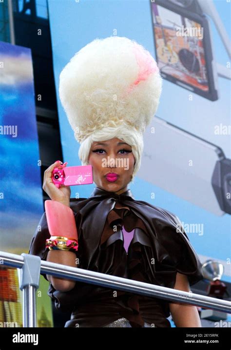 Nicki Minaj Poses During The Casio Tryx Out Launch Event In Times