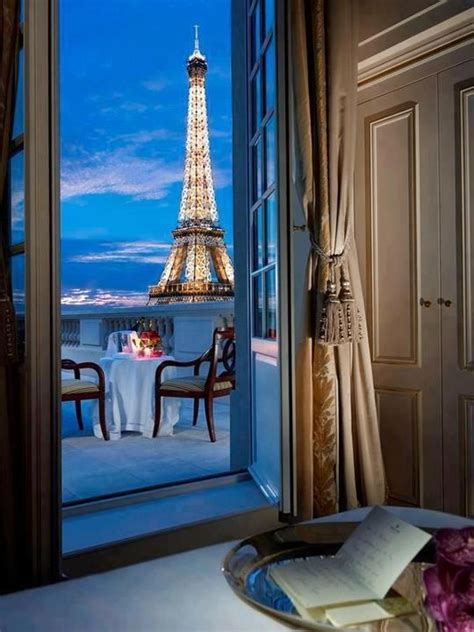Beautiful View Of The Eiffel Tower From The Terrace Of Shangri La Hotel