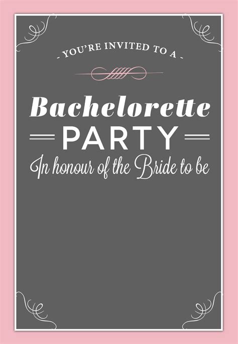 Free Printable Bachelorette Party Invitation Templates Canva Hot Sex Picture