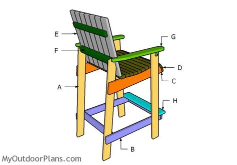 Bar Height Adirondack Chair Plans Myoutdoorplans Free Woodworking