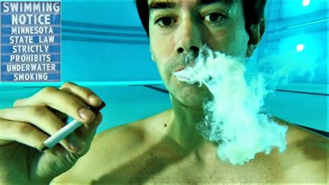 Just A Guy Smoking A Cigarette Underwater In The Pool Youtube
