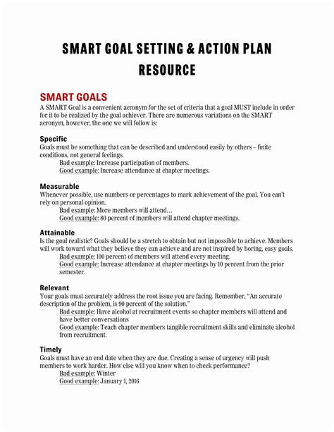 30 Smart Career Goals Examples Example Document Template