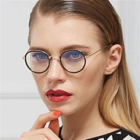 high grade optical eyewear vintage retro plain women men computer optical glasses myopia