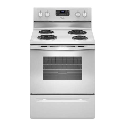 Whirlpool 48 Cu Ft Freestanding Electric Range White Common 30 In