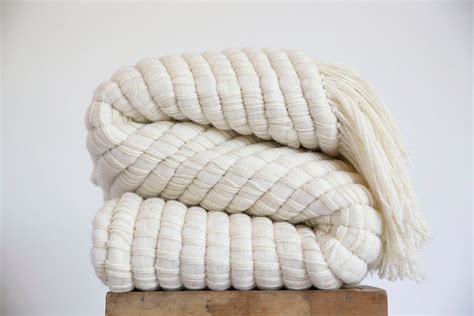 Super Chunky Woven Blanket Throw Large Chunky Blanket Thick Etsy