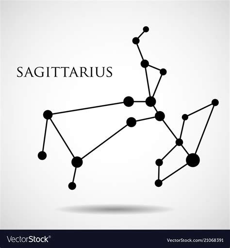 Constellation Sagittarius Sign Royalty Free Vector Image
