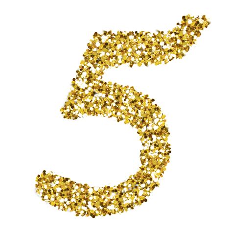 5 Gold Glitter Sparkle Sticker By Rachel2274