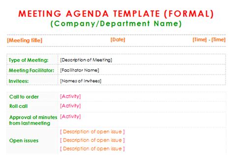 6 Best Meeting Agenda Templates For Free Every Last