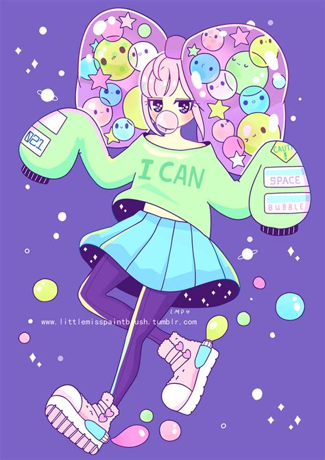 Space Bubble Girl By Littlemisspaintbrush On Deviantart