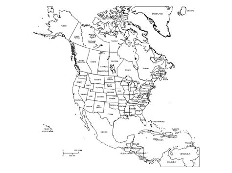 Image Result For Map Of North America Black And White North America