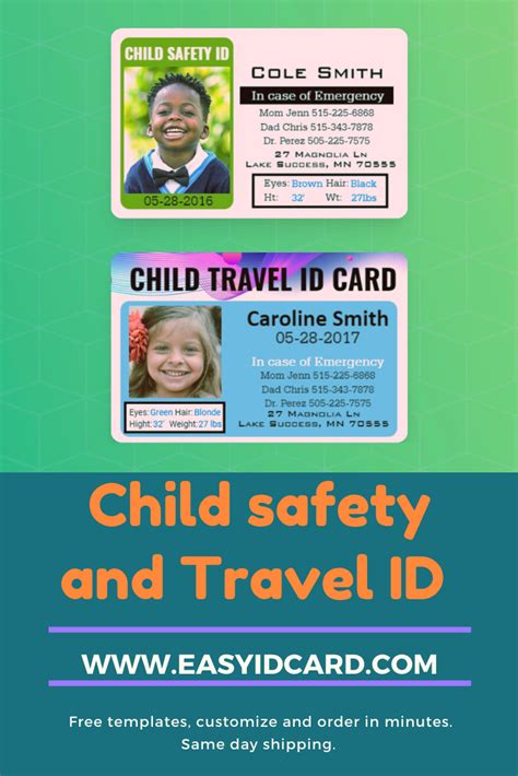 How To Make Child Safety Travel Id Cards Child Safety Travel With