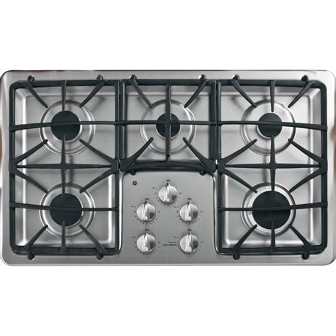 Ge Profile 5 Burner Gas Cooktop Stainless Steel Common 36 In
