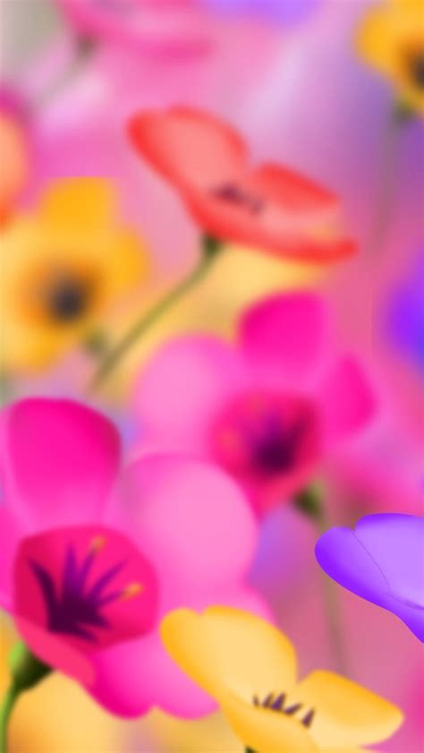 Digital Colorful Flowers Iphone Wallpapers Free Download