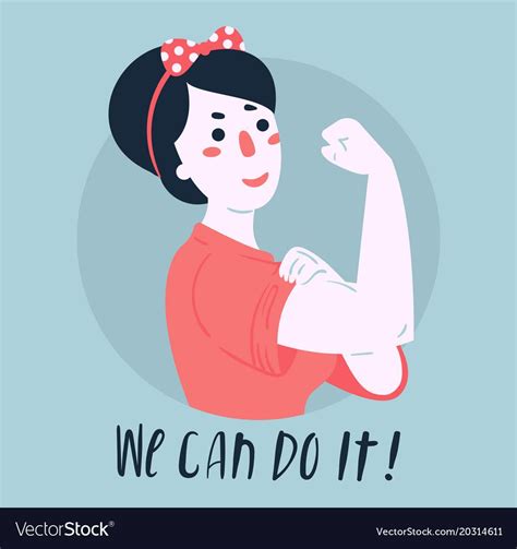 We Can Do It Poster Strong Girl Classical American Symbol Of Female