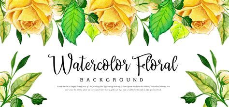 Yellow Watercolor Floral Background 668662 Vector Art At Vecteezy