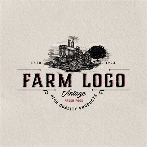 Set Vintage Farm Hand Drawn Logo Vintage Logo Barn Logo Etsy España
