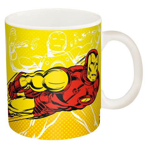 zak designs ceramic mug with marvel comic ironman graphics 11 5 oz