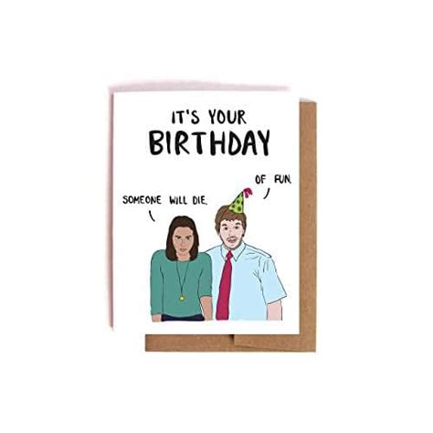 April And Andy Parks And Recreation Birthday Card Handmade