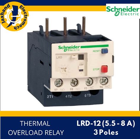 Thermal Overload Relay Lrd 12 55 8 A Tesys Schneider 3 Pole For D
