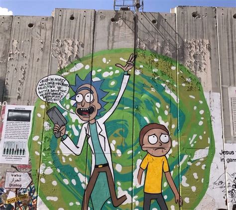 Graffiti Artist Paints Rick And Morty On West Bank Wall The Forward