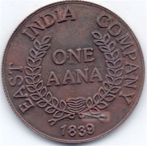 1835 Shree Duttaguru East India Company One Anna Big Rare Copper Coin N4