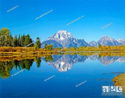 Mtmoran And Oxbow Bend In Wyoming Stock Photo Picture And Low Budget