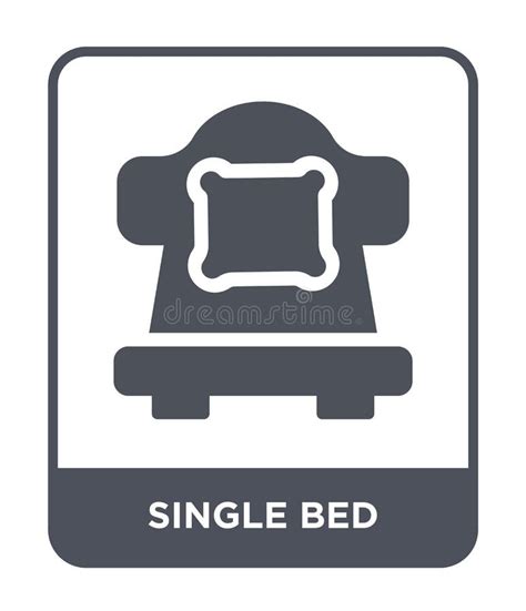 Single Bed Icon In Trendy Design Style Single Bed Icon Isolated On