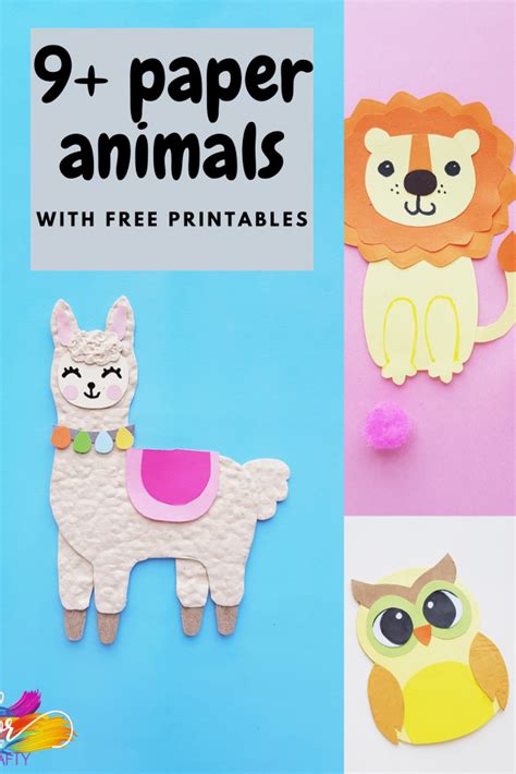 9 Paper Animals Crafts Color Me Crafty